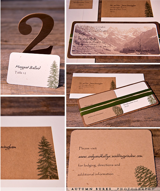 custom colorado mountain wedding stationary