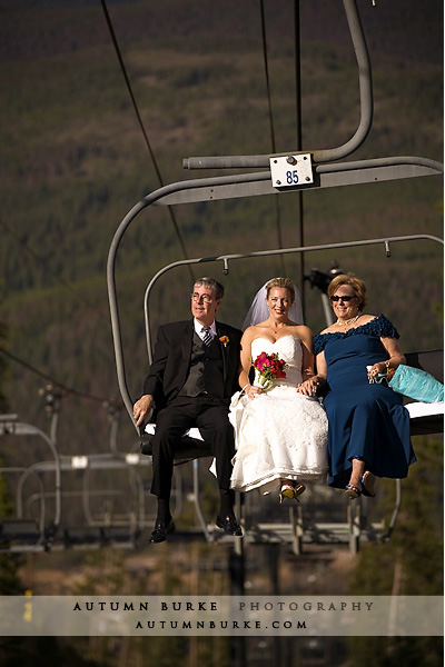 colorado bride ski lift winter park