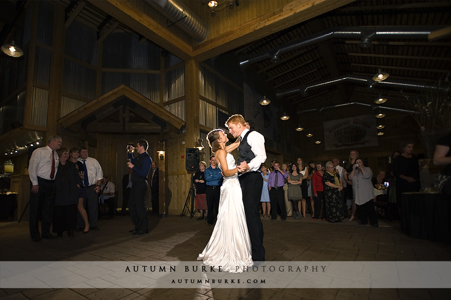 ten mile station breckenridge wedding first dance colorado