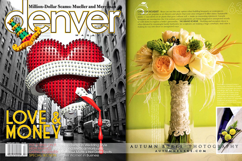 colorado wedding denver magazine feature vintage modern bouquet