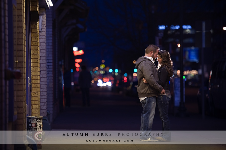 city lights colfax downtown denver wedding engagement portrait