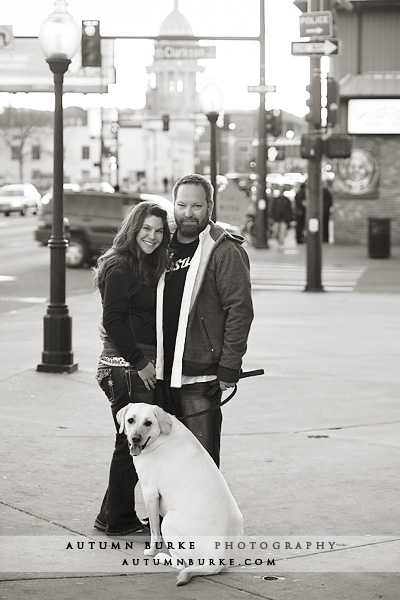 denver colorado wedding engagement portrait dog