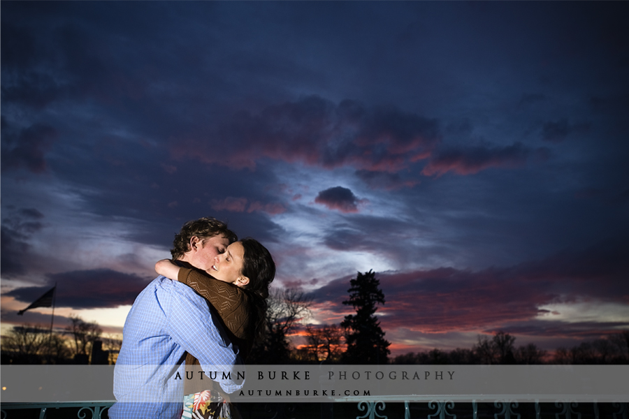 city park denver engagement colorado sunset portrait