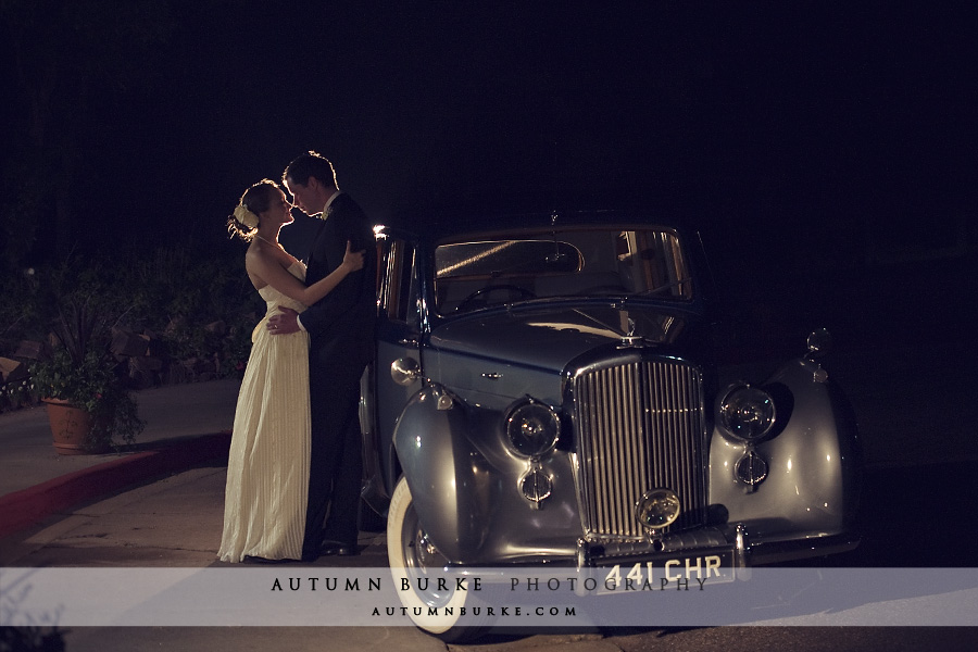 classic bride and groom colorado wedding vintage bentley