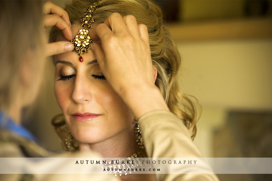 beaver creek bride getting ready hindu indian wedding ceremony