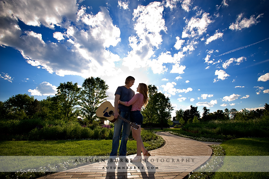 colorado blue sky engagement portrait session