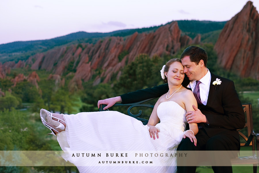 arrowhead red rocks littleton colorado wedding bride groom