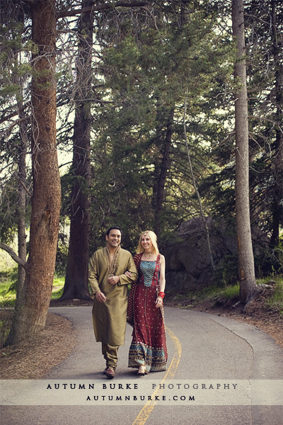 colorado mountain wedding Hindu Indian ceremony bride groom