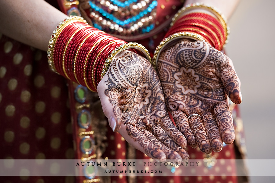 colorado mountain wedding Hindu Indian ceremony mehndi bride's hands
