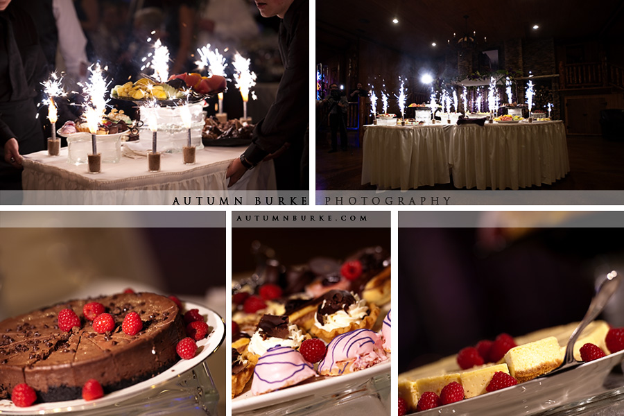 colorado wedding viennese dessert table sparklers