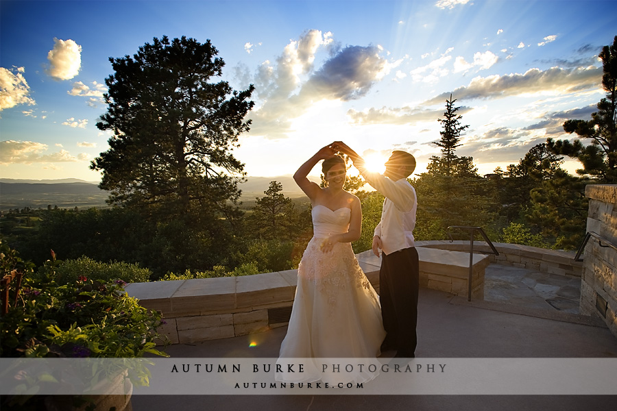 colorado sunset the sanctuary wedding colorado bride groom