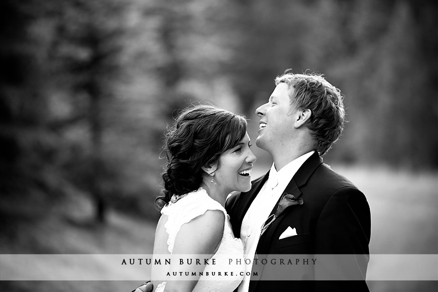 breckenridge wedding colorado bride and groom laughing