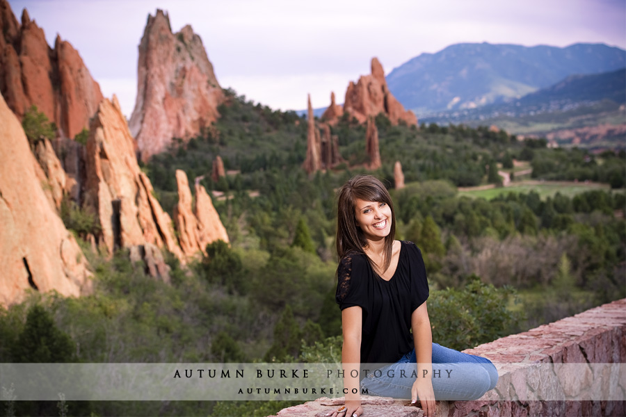 garden of the gods high school senior portrait colorado springs