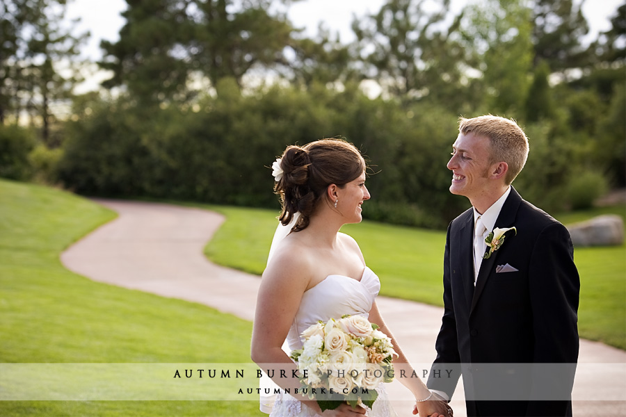 santuary golf club wedding outdoors colorado bride groom