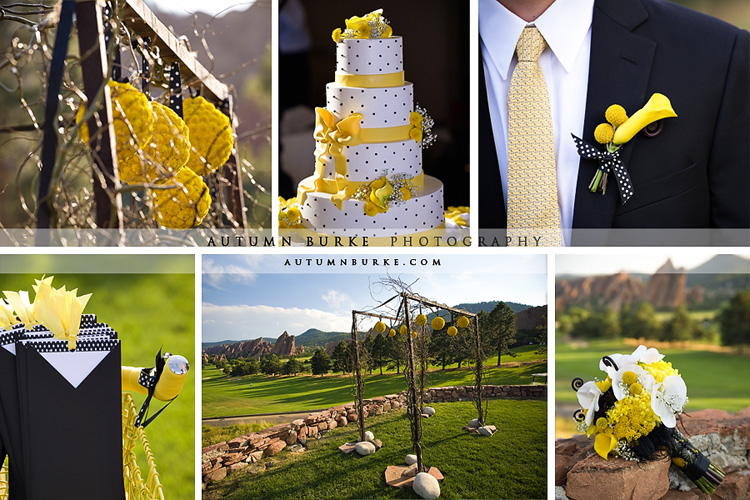 arrowhead colorado wedding yellow details inspiration boad