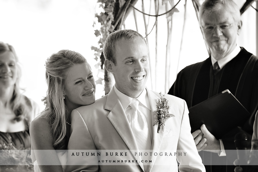 colorado wedding ceremony bride and groom during reading keystone ranch