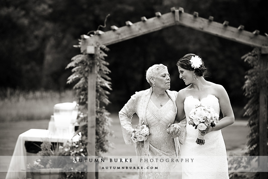 chatfield wedding ceremony bride walking down aisle