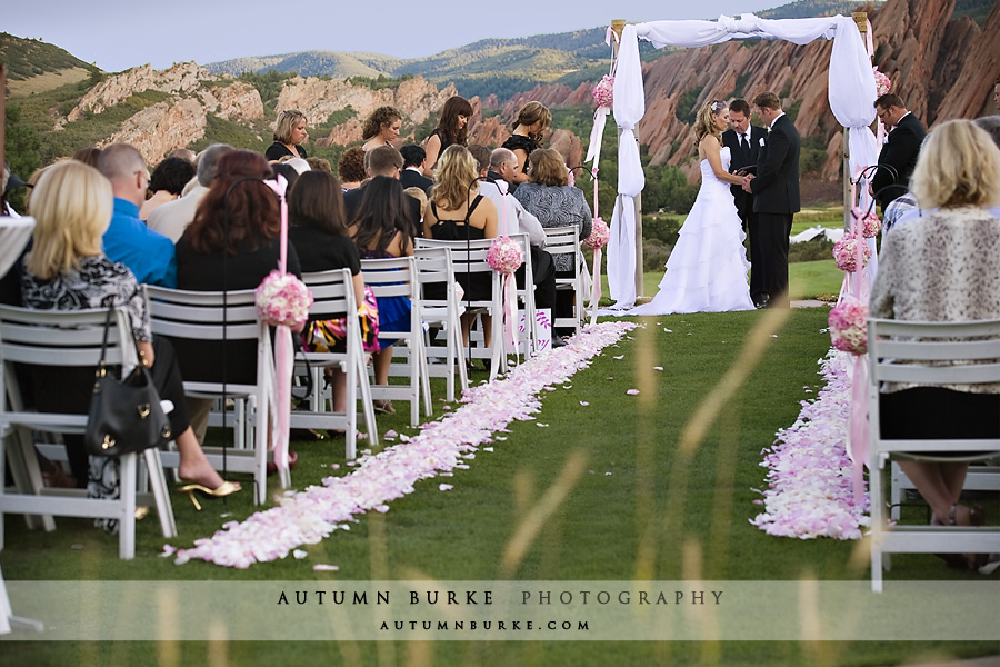 romantic elegant arrowhead colorado wedding ceremony