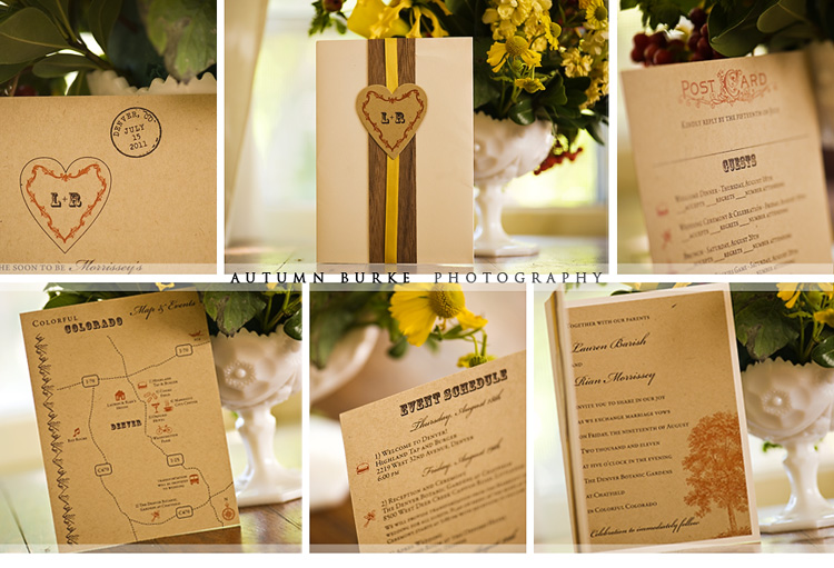 custom wedding invitations vintage rustic paper products colorado barn wedding chatfield