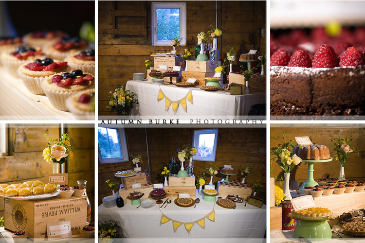 chatfield botanic gardens rustic colorado barn wedding dessert table details