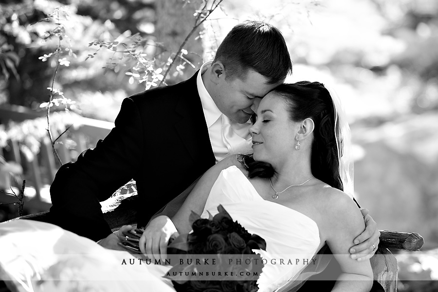 vail colorado mountain wedding elegant bride and groom