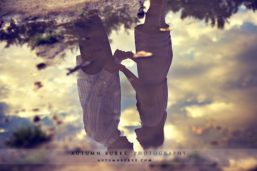 denver colorado wash park wedding engagement session water reflection sky