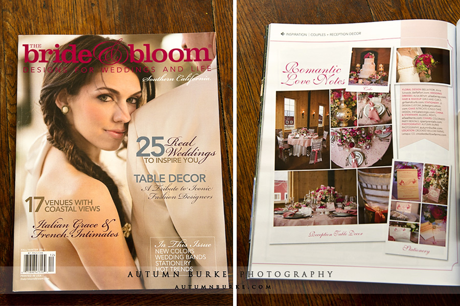  bride and bloom rustic romantic elegant wedding magazine feature crooked willow colorado