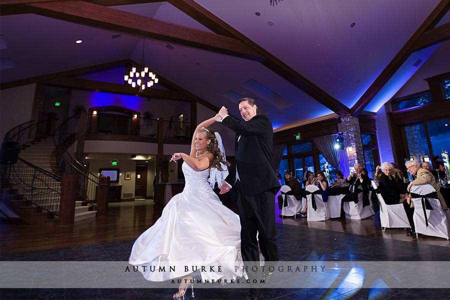 cielo castle pines wedding first dance colorado bride groom