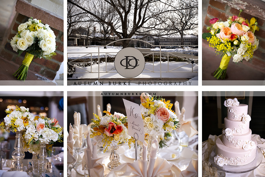 denver country club winter wedding floral design decor details