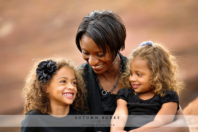 denver colorado family portrait mother daughter red rocks