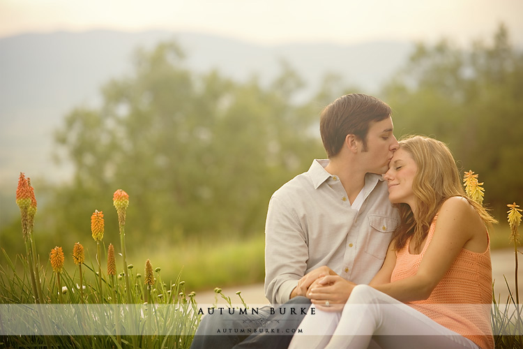 sun drenched denver colorado wedding engagement outdoors mountains 