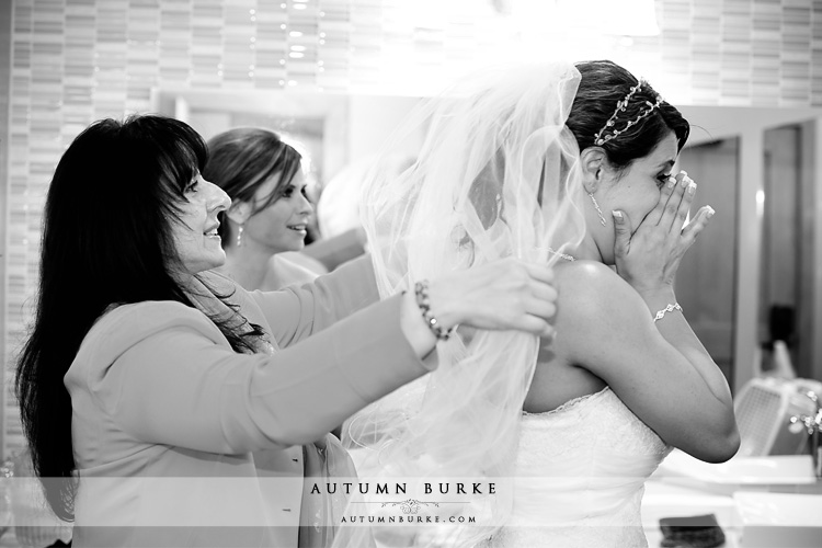 colorado mountain wedding bride prep emotional black&white getting ready