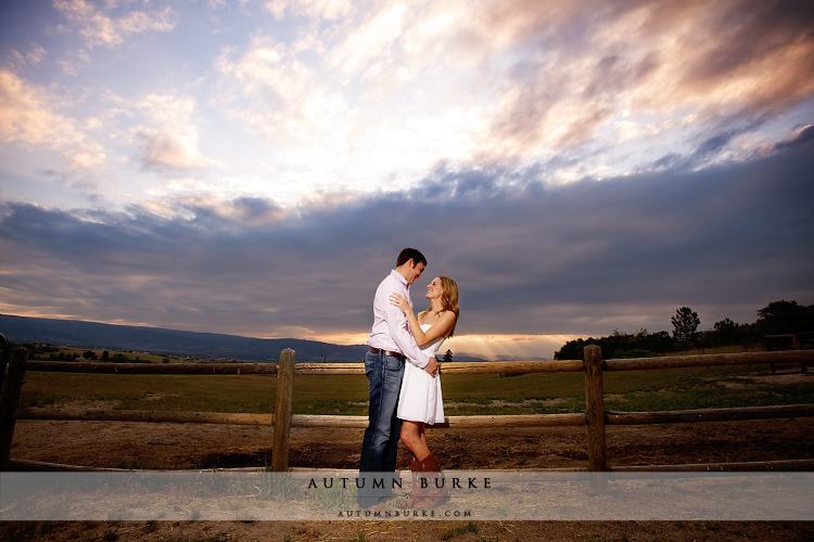 denver colorado wedding engagement session big sky sunset