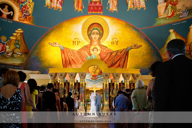 denver colorado greek cathedral wedding ceremony