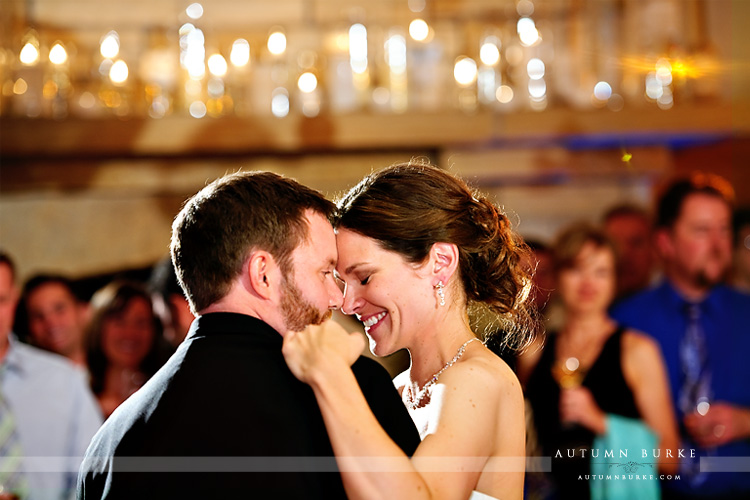 the larkspur vail wedding candlelit first dance