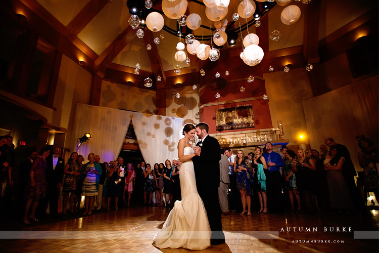 the larkspur vail wedding first dance pink monkey