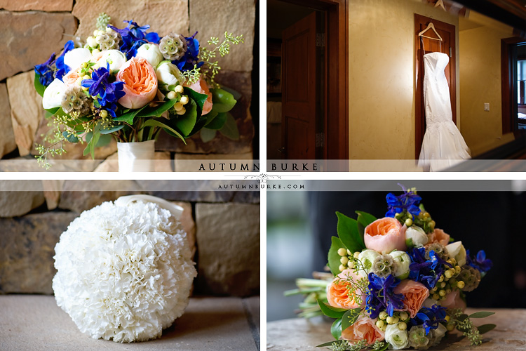 vail colorado mountain wedding floral details