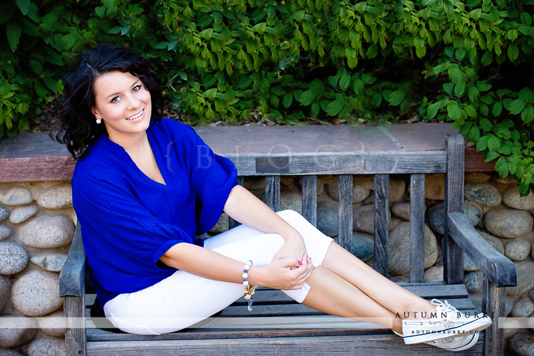 hudson gardens colorado senior portrait high school