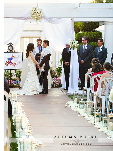 jewish wedding ceremony chuppah bride and groom lionsgate wedding colorado