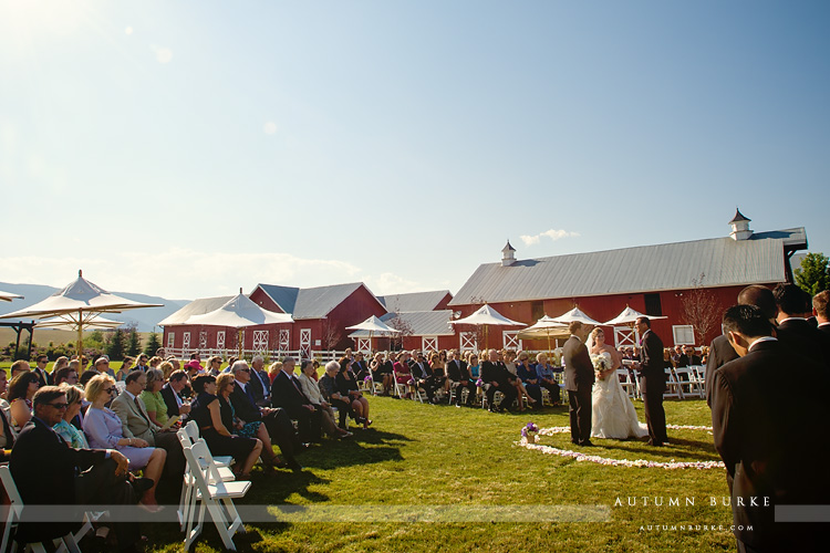 colorado barn wedding crooked willow farms ceremony