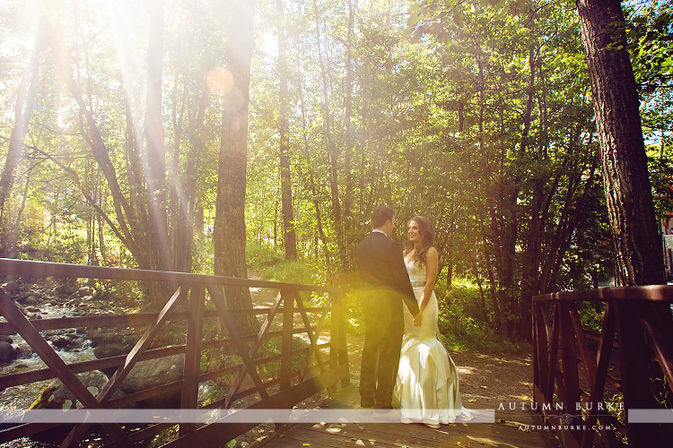 rustic mountain wedding elegant beaver creek colorado beanos cabin bride and groom first look