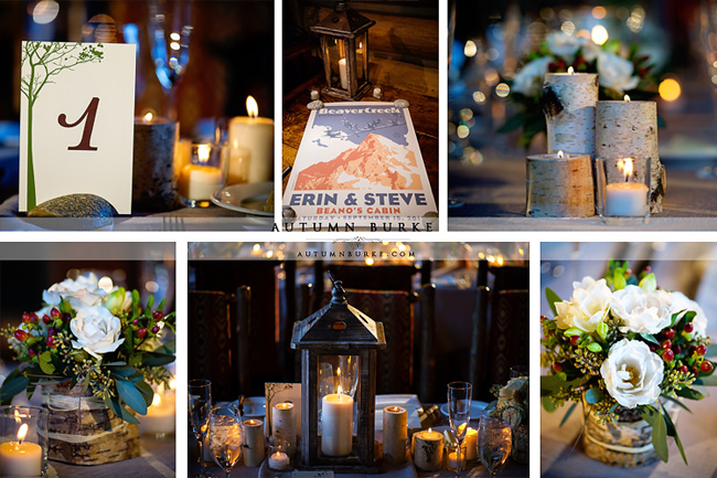 colorado mountain wedding beanos cabin beaver creek rustic wedding details decor