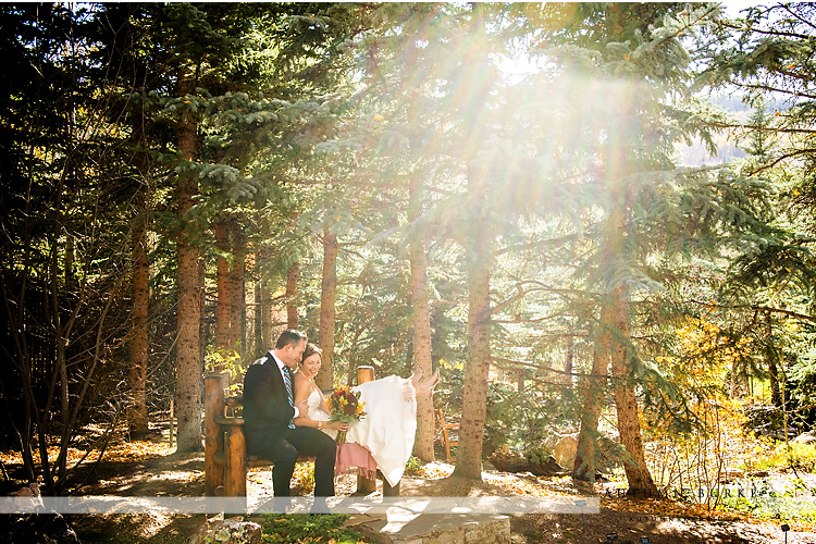 sonnenalp resort vail colorado wedding bride and groom portrait betty ford alpine gardens