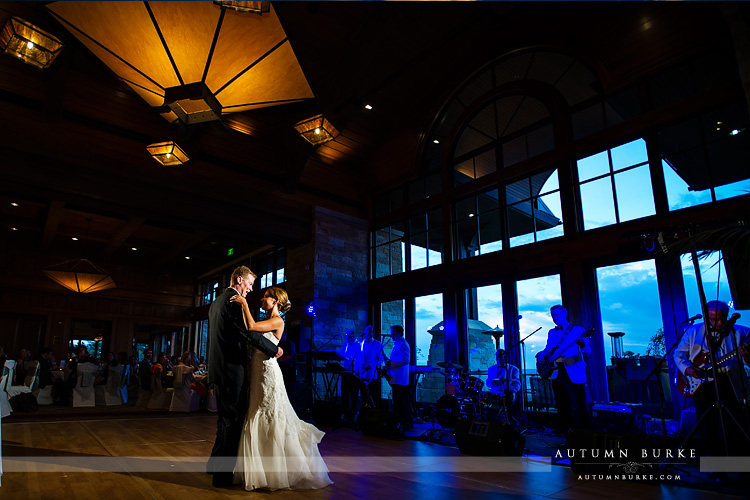 the sanctuary golf club sedalia colorado wedding bride and groom first dance