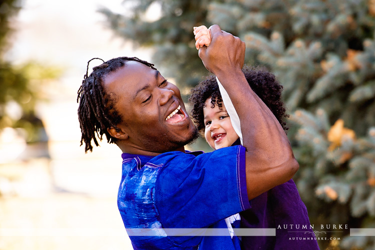 denver colorado daddy daughter portrait dancing joy laughter