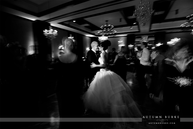 wedding at the Four Seasons vail colorado ballroom bride and groom