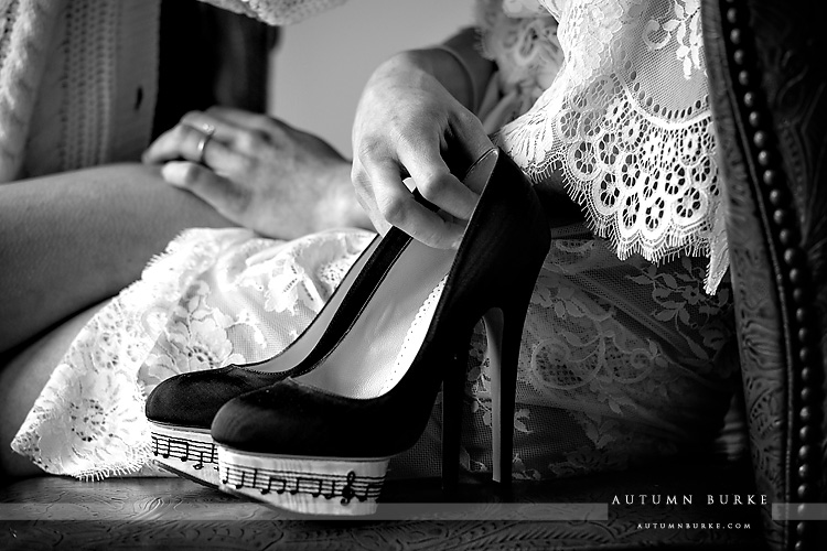 vail four seasons wedding bride details shoes