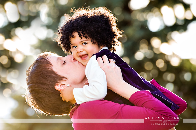 denver colorado lifestyle family portrait mama baby laughing