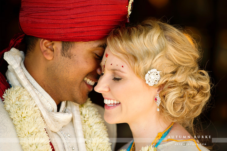 colorado hindu indian wedding bride and groom portrait westin westminster