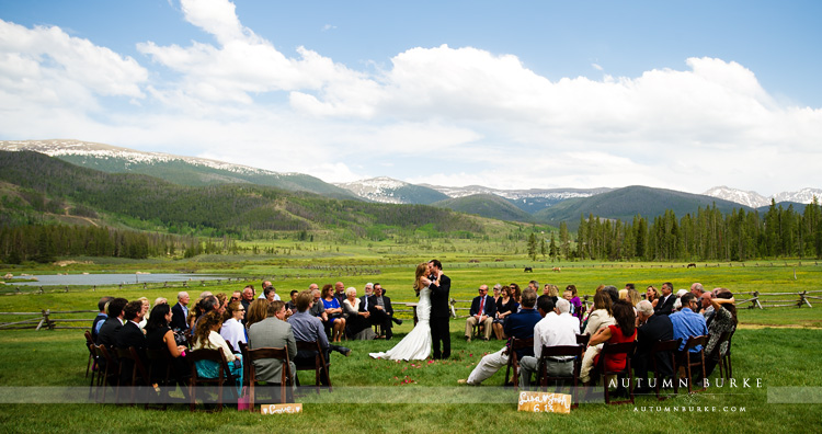 devils thumb ranch colorado mountain ceremony first kiss